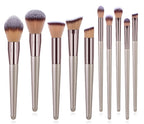 10 Champagne Gold Makeup Brush Set Loose Powder Flame Brush 14 Eye Shadow Brush Beauty Tools Manufacturer