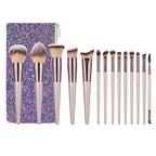 10 Champagne Gold Makeup Brush Set Loose Powder Flame Brush 14 Eye Shadow Brush Beauty Tools Manufacturer