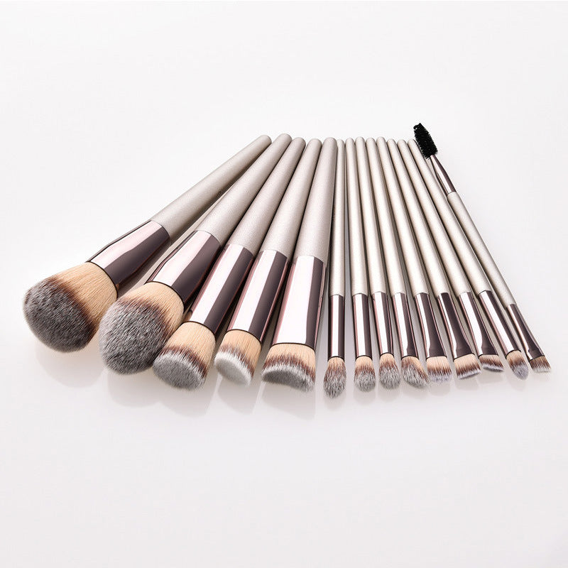 10 Champagne Gold Makeup Brush Set Loose Powder Flame Brush 14 Eye Shadow Brush Beauty Tools Manufacturer
