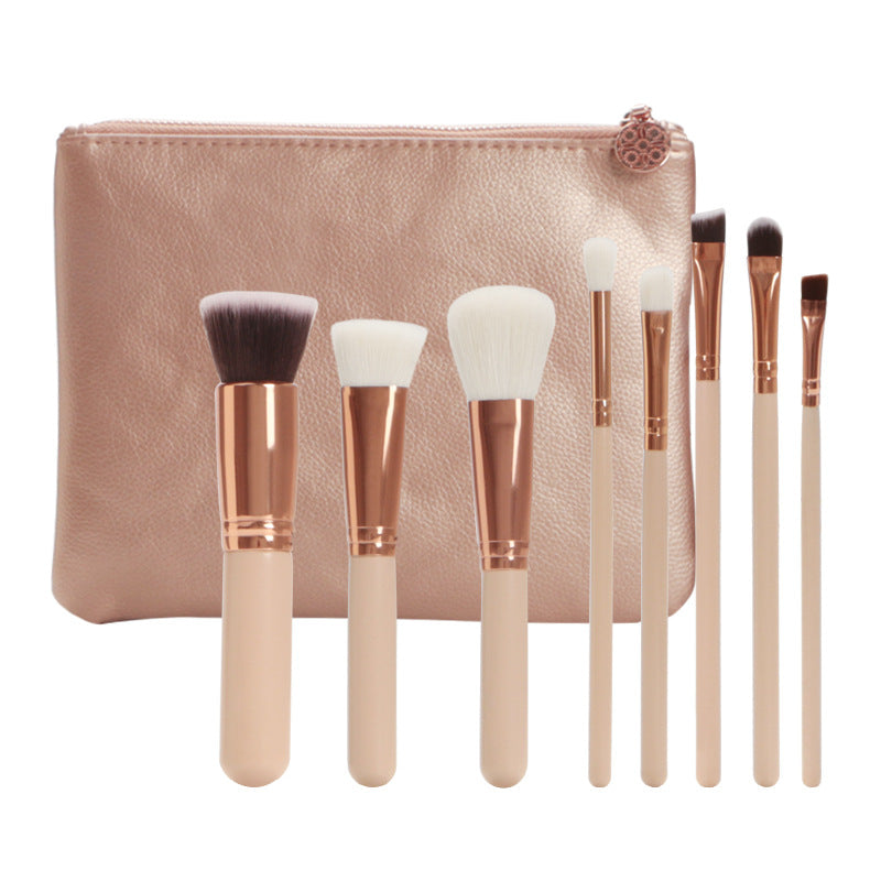 Dark Brown?Pink 8 Makeup Brush Set