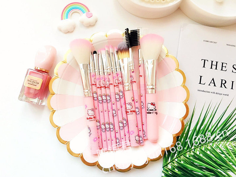 Anime Makeup Brush Set 12pcs Makeup Brush K Cat Cute Makeup Brush Makeup Tools Wholesale